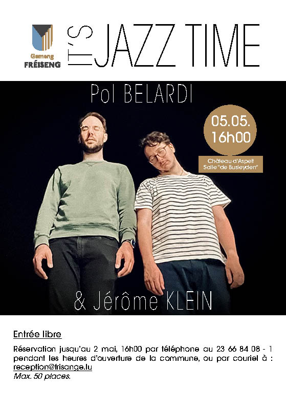 It's JAZZ TIME - Pol Belardi & Jérôme Klein le 5 mai 2024