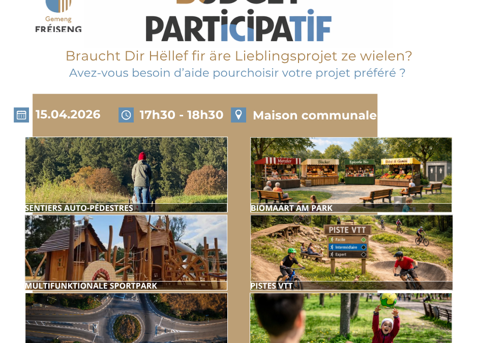 Budget participatif – Votez pour votre projet préféré !