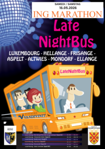 Adaptation des trajets Late Night Bus – ING Marathon 2026