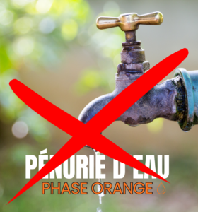 Pénurie d'eau: Levée de la phase orange