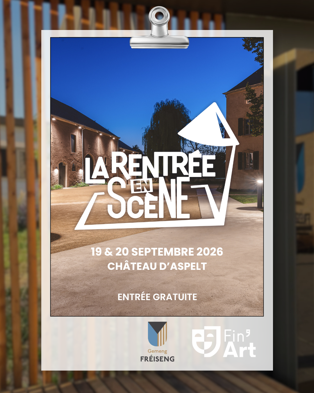 19 & 20 SEPTEMBRE 2026 CHÂTEAU D’ASPELT